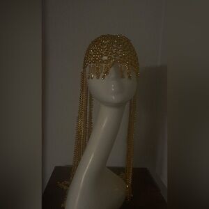 Gold Beaded Goddess Headpiece
